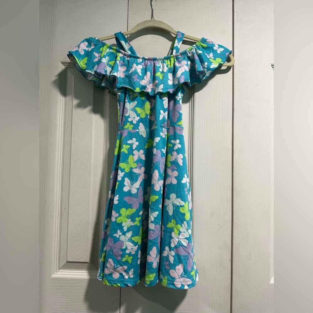 Floral Butterfly Kids Dress